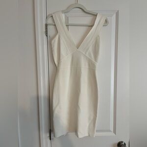 BCBG body con white dress, size M